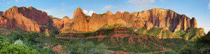 A panorama of Kolob Canyon