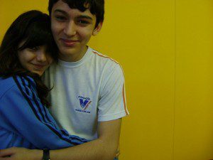 A teenage couple