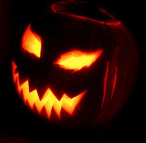 Evil-looking pumpkin