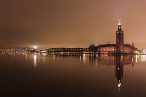 Stockholm, Sweden, at night