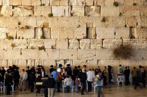 The Western Wall at night