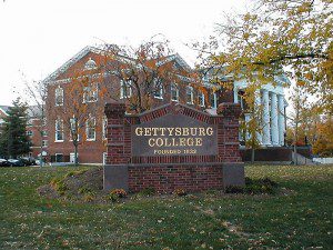 On the campus at Gettysburg College