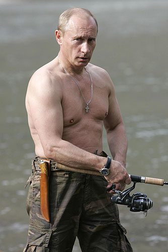 Putin, shirtless