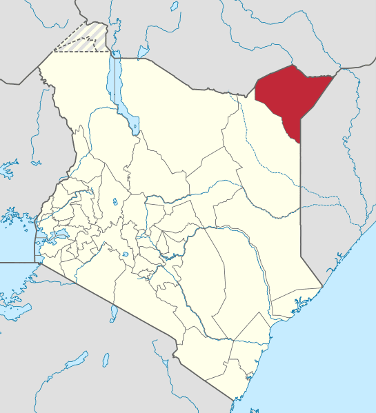 Mandera on a map