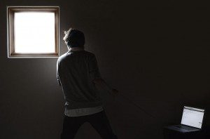 An image of Internet addiction, from the Internet