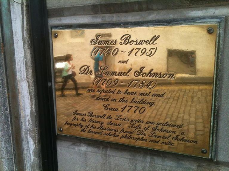 Boswell and Johnson plaque