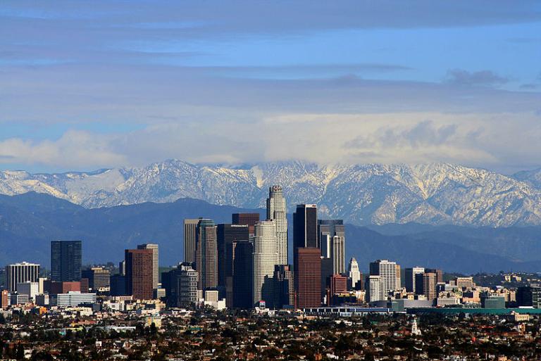 The San Gabriels, with Los Angeles