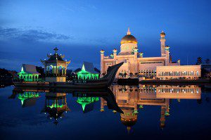 A mosque on the water in Brunei