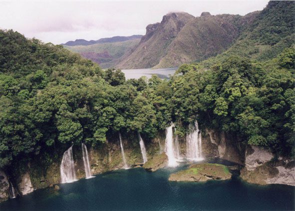 Multiple waterfalls in Guatemala