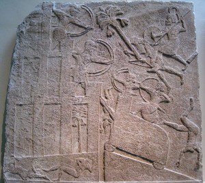 Assyrian wall relief of siege