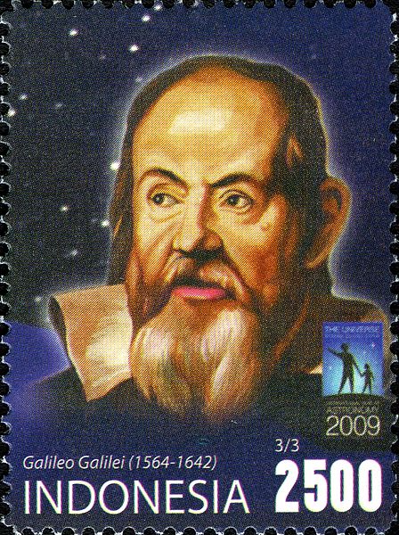 Galileo on an Indonesian stamp
