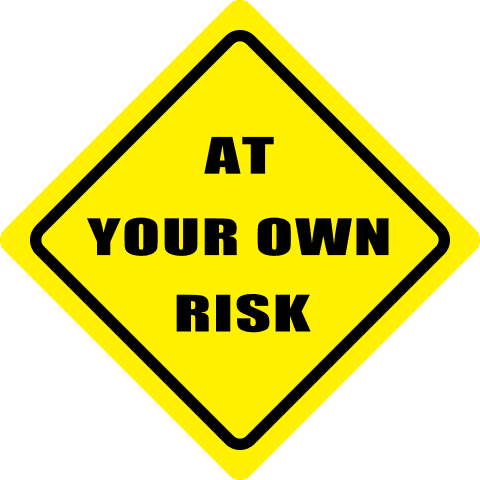 A yellow "caution" sign