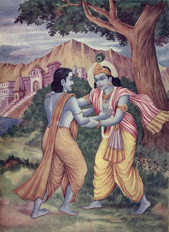 Arjuna (l) and Krishna (r)