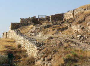 Ruined main gate at Lachish