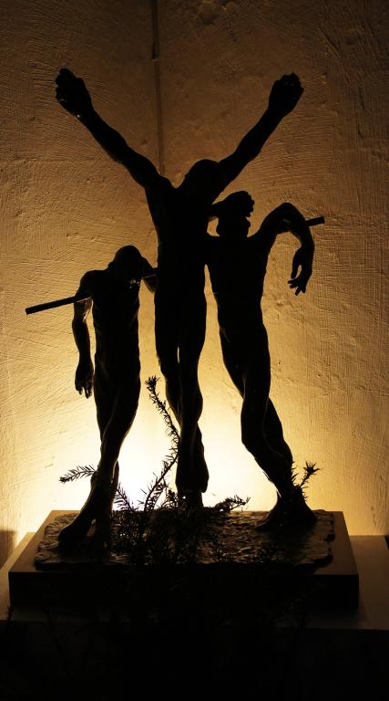 Cambridge UK sculpture of the crucifixion of Christ