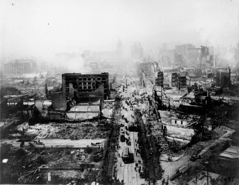 Post-earthquake San Francisco in April 1906