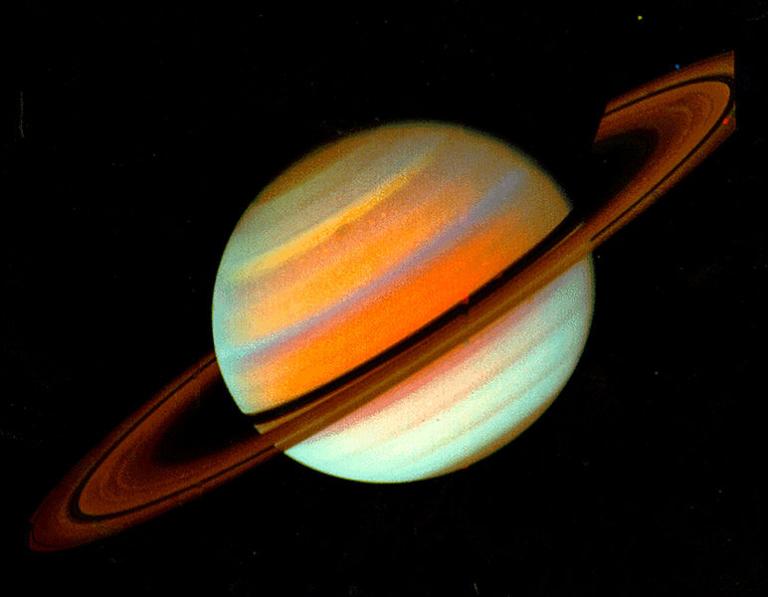Voyager 1, Saturn, in color