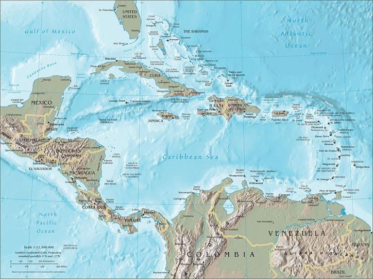 A map of Central America