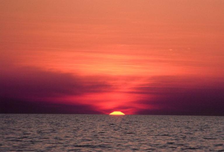 Sunset at sea