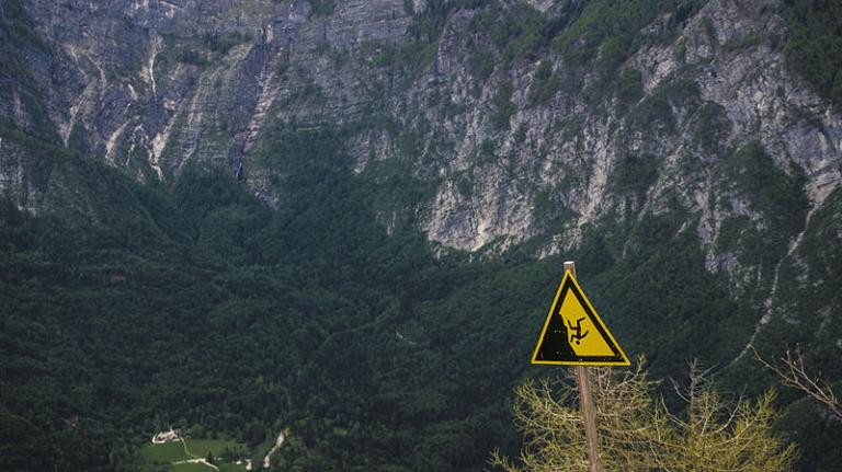 A warning against falling off the cliff