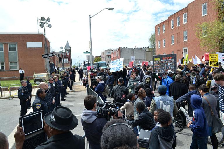 Public demonstration in Baltimore