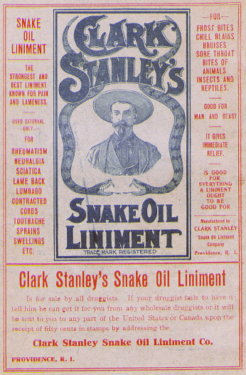 Ummmm! Snake oil!