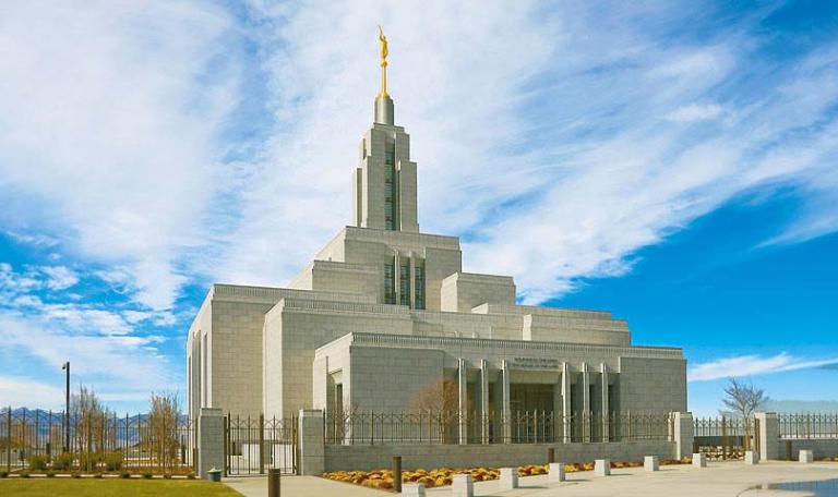 The temple in the southeast corner of Salt Lake Valley