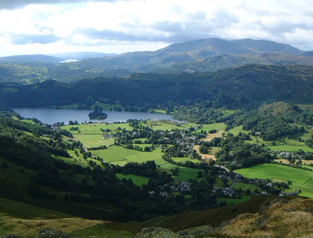 The lake and village of Grasmere