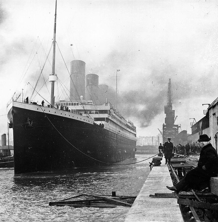 Titanic, just before she sailed to her doom