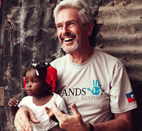 A volunteer for "All Hands"