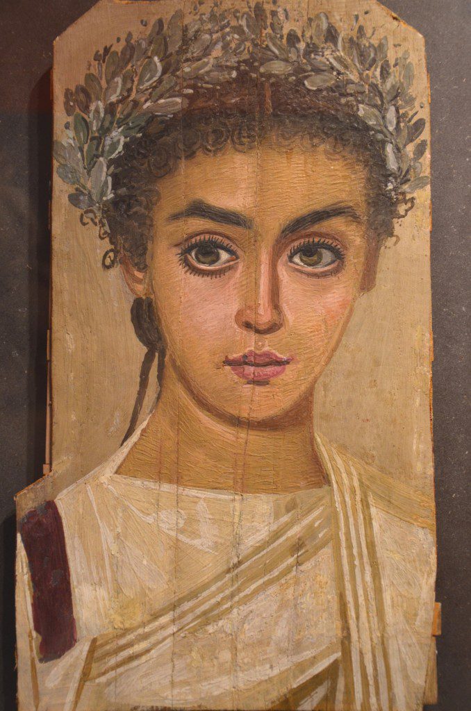 A girl's mummy portrait from the Fayyum