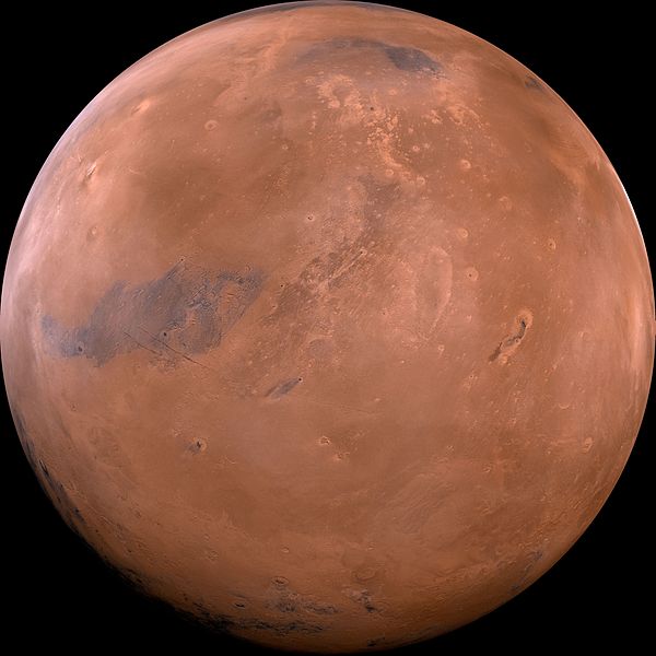 A composite image of the Planet Mars