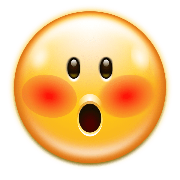 Embarrassed face.