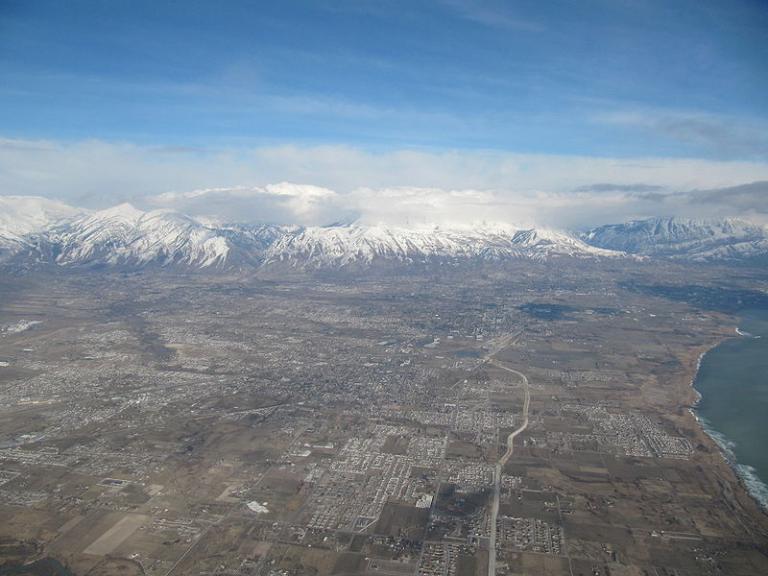 Aerial view of the Salt Lake Valley