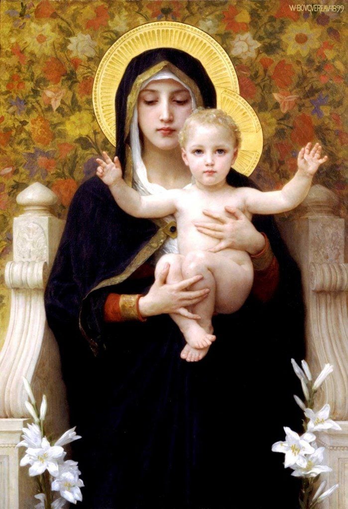 A French academic painting of the Madonna and Child