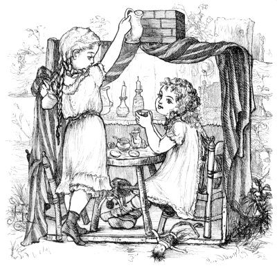 A little girl's tea party