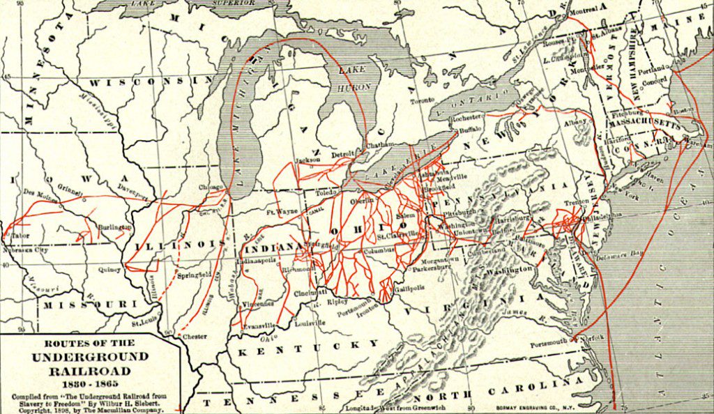 The first "Underground Railroad" followed these routes