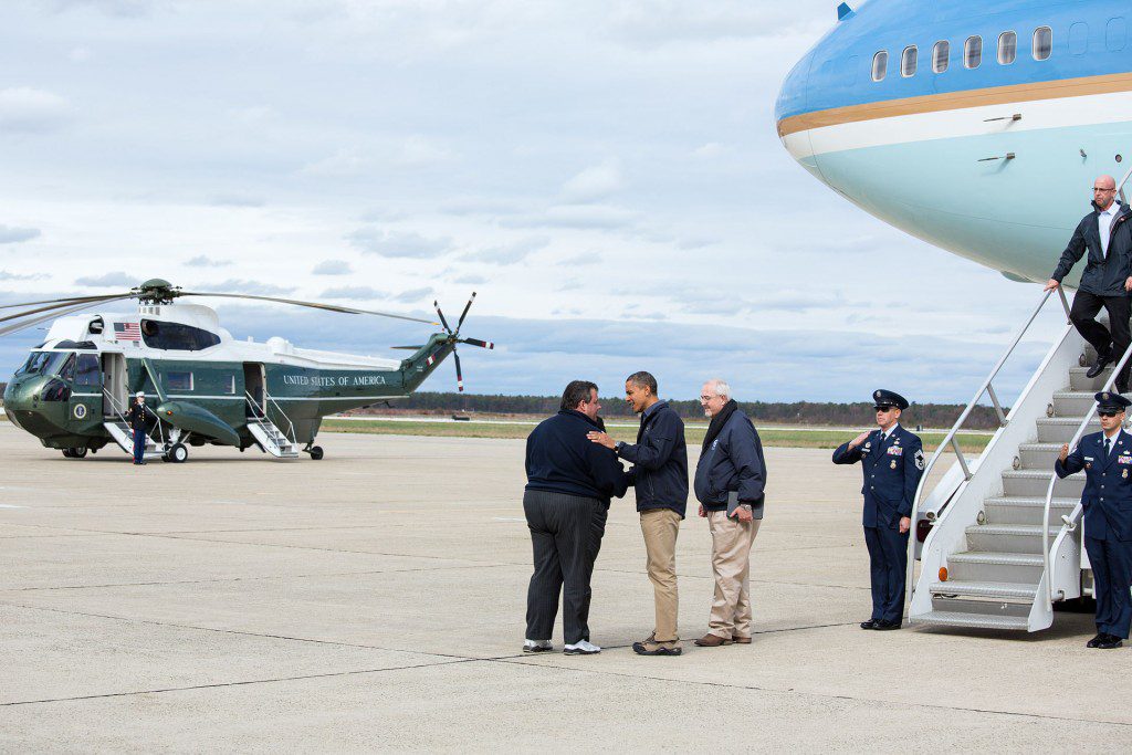 Christie and Obama, just prior to Election 2012