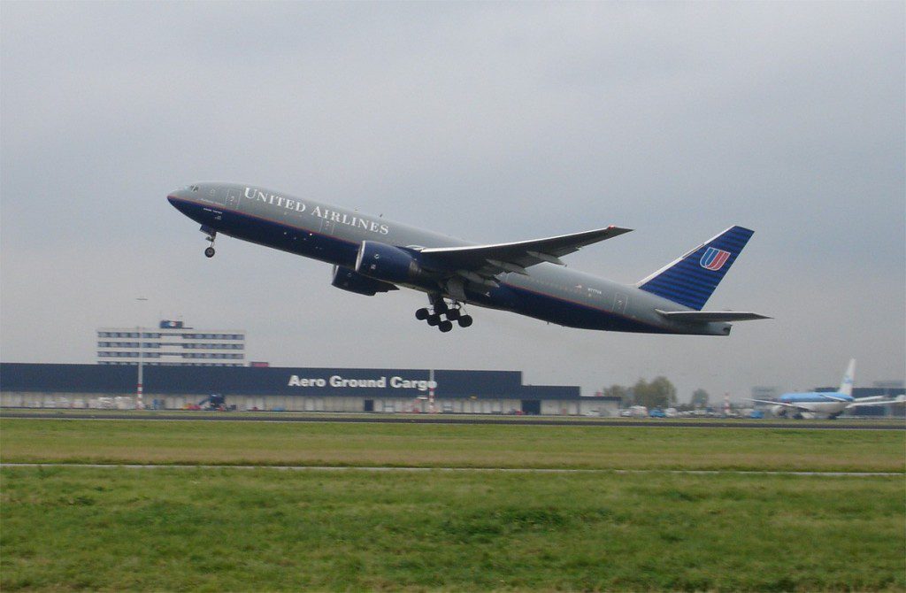 Airliner taking off