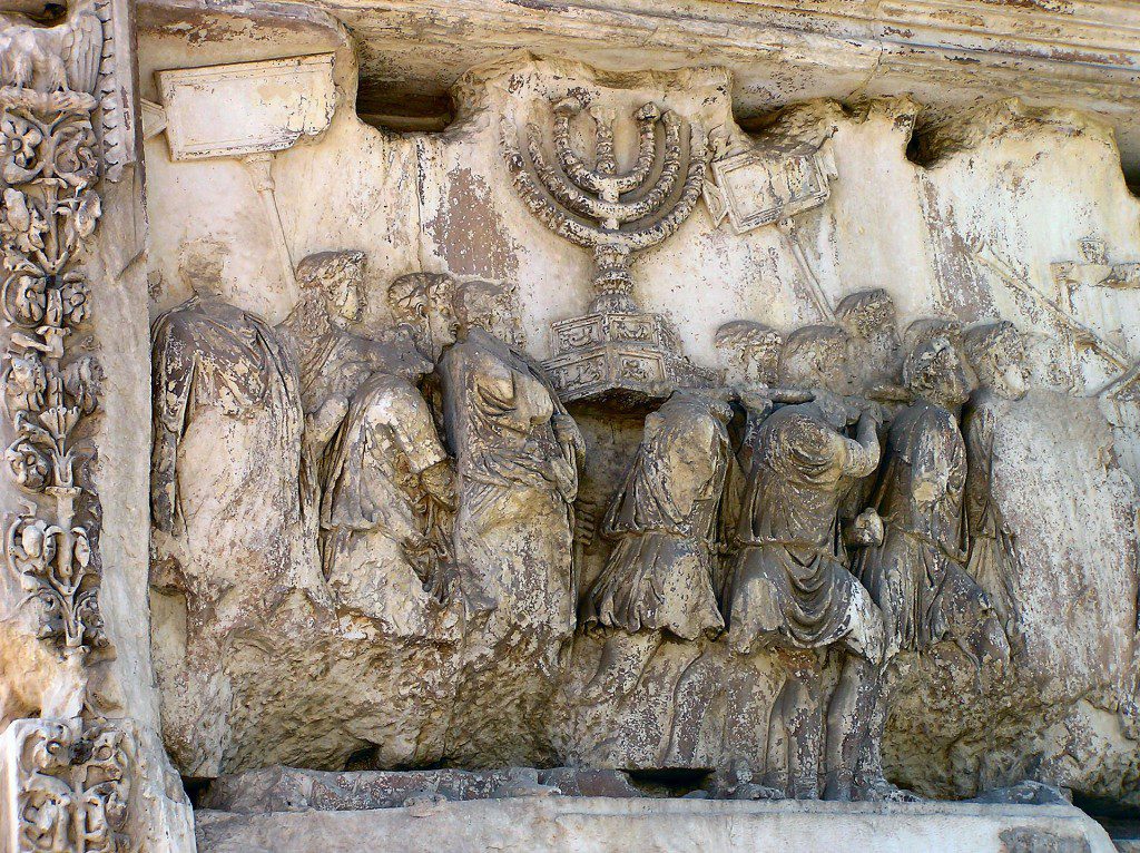 Detail of the Arch of Titus in Rome