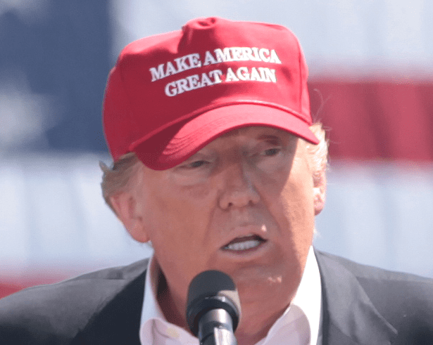 Trump in a red hat