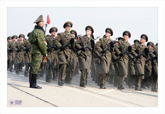 Military parade in Russia
