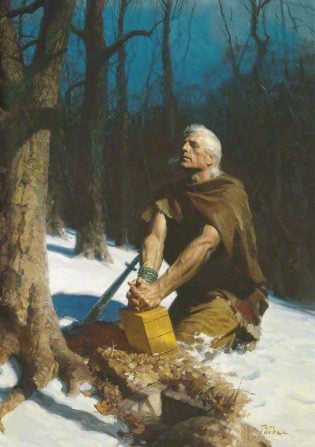 Moroni buries the plates in New York
