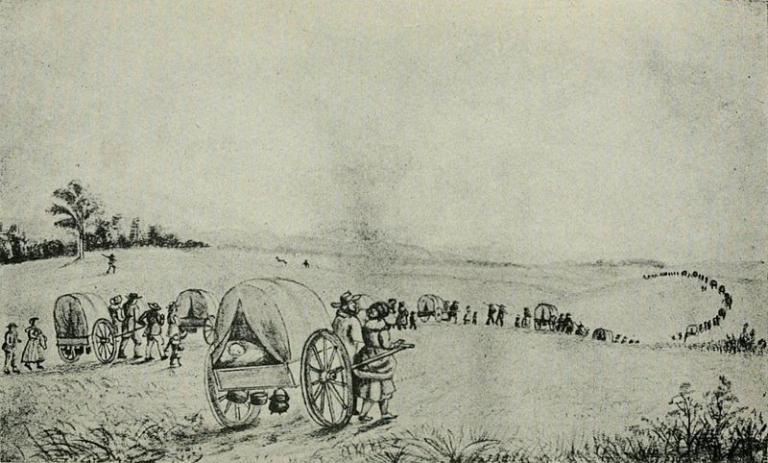 Crossing Iowa with handcarts