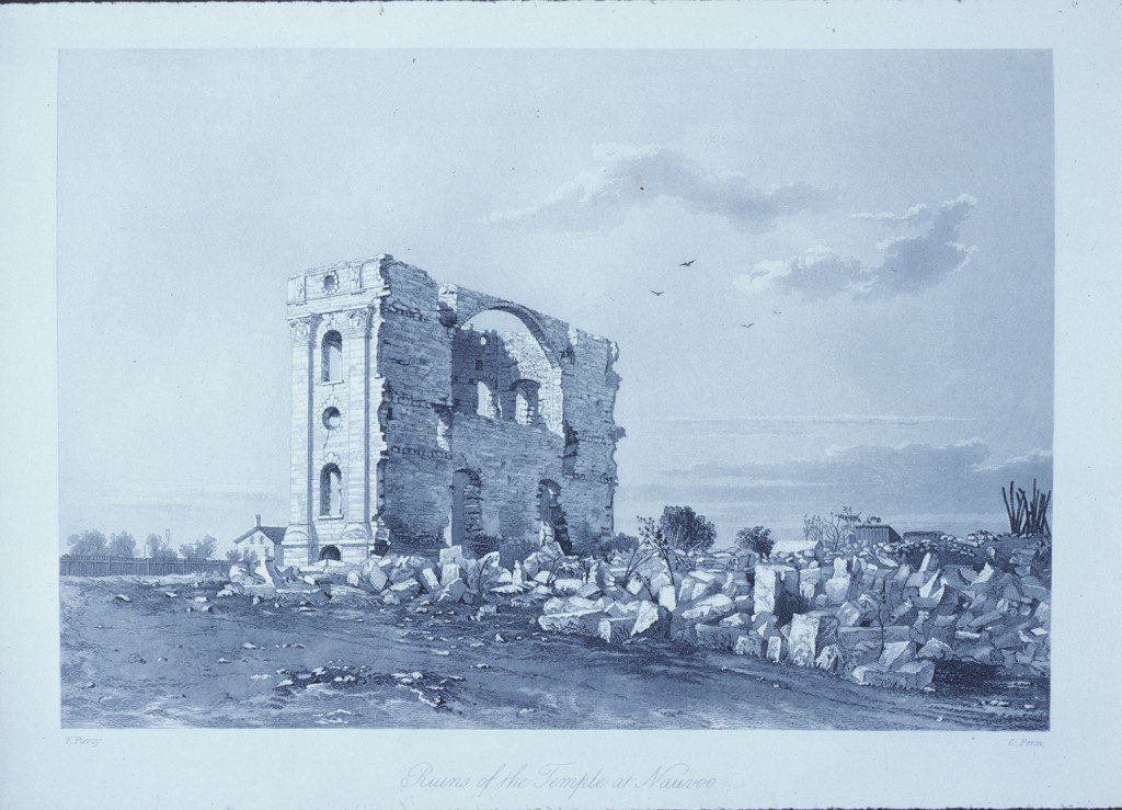 Piercy in Nauvoo, with ruins