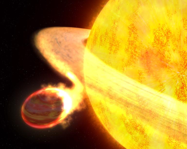 WASP-12b with stellar parent, from NASA