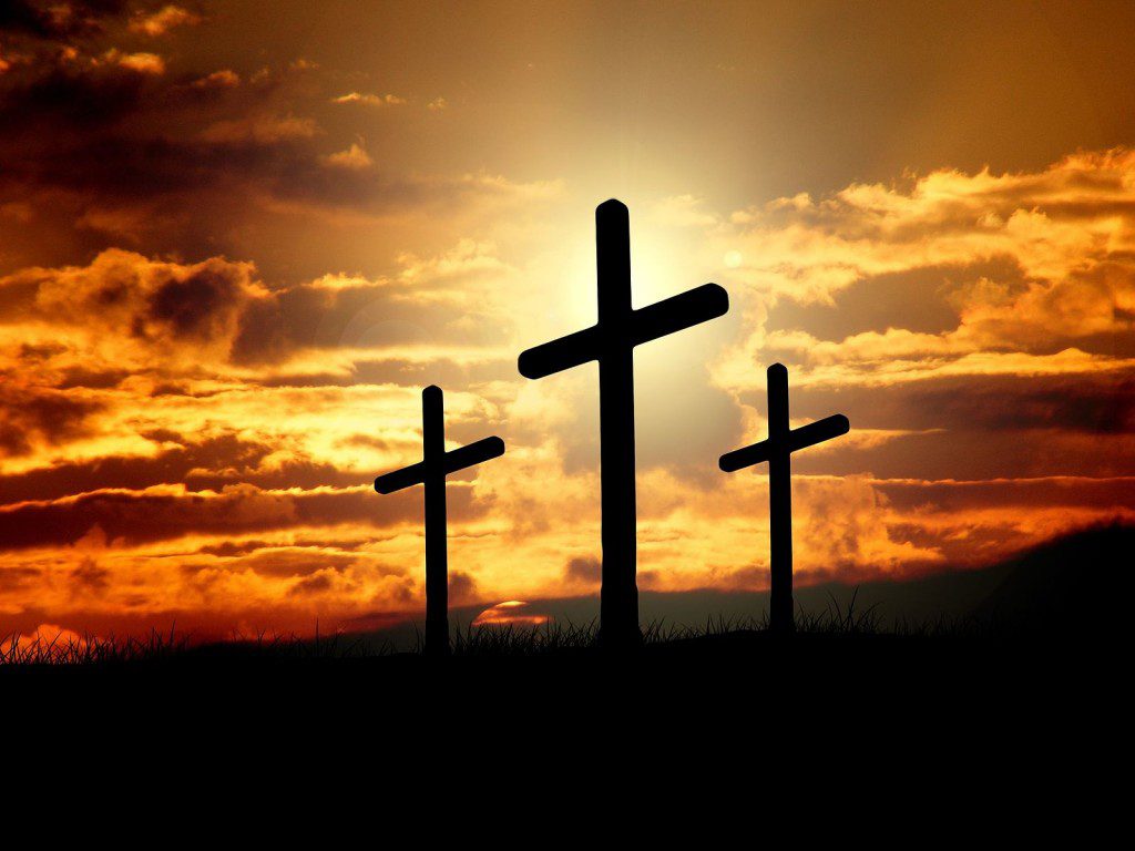 Three unadorned crosses