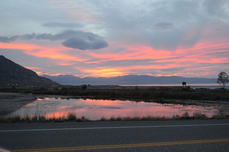 A nice sunset over the Great Salt Lake