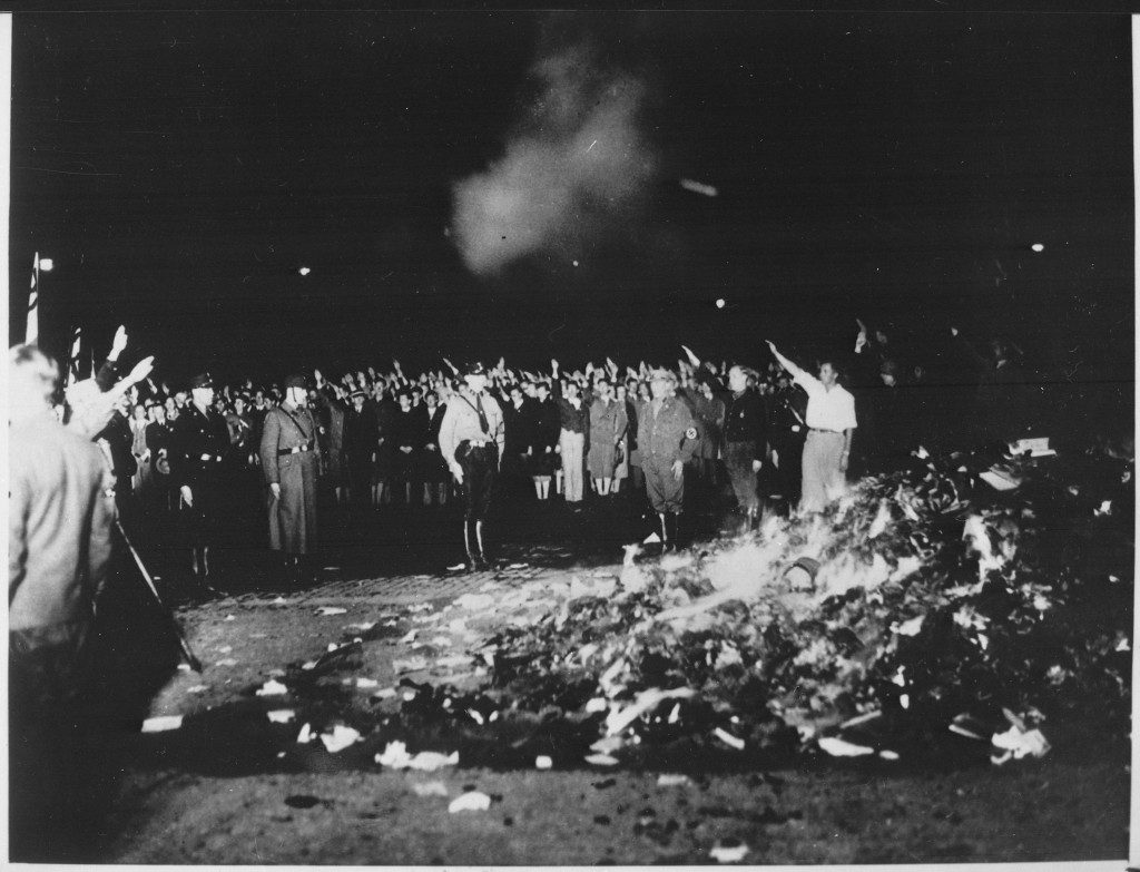 A Nazi book-burning