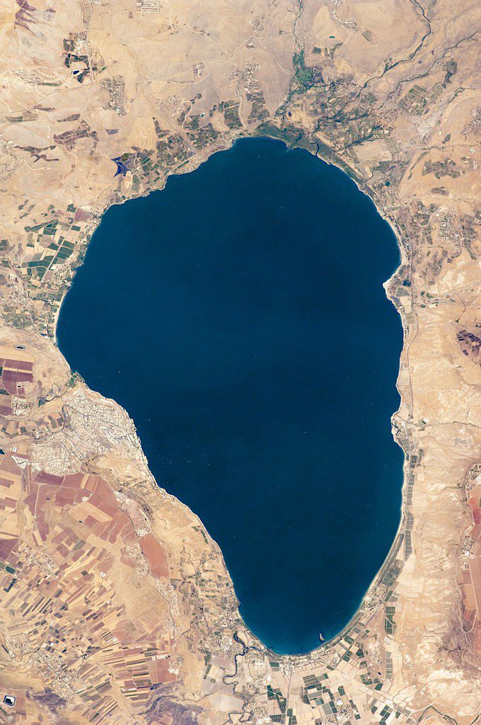 Sea of Galilee from a satellite